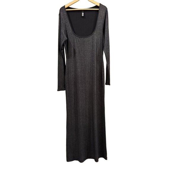 SKIMS | Dresses | Skims Long Sleeve Soft Lounge Maxi Dress Black Glitter  Size 3x Stretchy Party | Poshmark